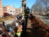 Crews install a new water main on Staten Island.