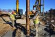 Linde-Griffith was installing up to 25 FDP piles in less than 10 hours each day despite short winter days and unusually wet site conditions. 