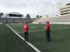 Little Rock District personnel perform a site inspection at War Memorial Stadium in Little Rock, Ark., March 27, 2020. Their efforts are part of a larger FEMA mission assignment for the Corps of Engineers to convert large spaces to serve as alternate care sites in response to COVID-19.