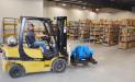 The parts warehousing area has components rolling in and being stocked on a daily basis.