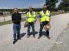 (L-R): Michael Cummings, owner of Carolina Motorsports Park; and Lee Sanders, vice president, and Thad Preslar, president, both of Lynches River Contracting Inc.