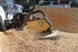 Dual direction cutting is just one feature of Diamond Mowers’ 26-in. skid steer miller stump grinder.