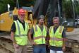 (L-R): Greg Hurlburt, W.I. Clark sales representative, and Blake and Joe Correia, both of Correia Excavators Inc.