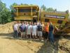 The Alliance Water and Sewer Distribution Department crew, joined by Ohio CAT’s Tom Seefried (2nd from R) and Chris Harris (R) on the work site at the city’s future soccer complex.