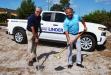 The honors of turning the first ceremonial shovel of dirt for construction of the new Ft. Myers location was given to Linder’s Vince Aguayo (L), VP, southwest Florida region, and Tom Bauers, VP, Florida division.