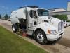 The V65t sweeper features a 415-gal. water capacity; a 16-in. wide sweep brush; an 8.5-cu. yd. stainless steel hopper; and 50-gal. fuel tank.