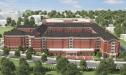 The new Tutwiler Residence Hall will accommodate more than 1,200 freshmen female students with two-person rooms, with private bathrooms in each room, lounges and community/traditional-style residence hall spaces. The project is budgeted at $144.9 million. (University of Alabama rendering)