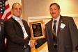 Vision Award Winner, Highway Rehabilitation Corp.’s Tom Colella (L). accepts the honor from new President Rich Benjamin.