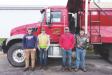 Potsdam’s highway department’s summer help (L-R) includes Greydenn Griffin, Michael Keleher, Devin Crary and Nick Bates. 