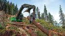 The 959M tracked feller buncher is just one of many Deere forestry machines featured on the forestry simulator.