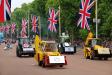 JCB machines from landmark years of the Queen’s 70-year reign took center stage at the Platinum Jubilee Pageant in London.
