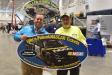 Teddy McKeon (L), N.Y.S. Highway & Public Works Expo show manager, presents Kenneth Cook of the Montezuma highway department the grand prize of two tickets to the 2023 NASCAR race weekend at Watkins Glen International Speedway.
(Superintendent's Profile photo)
