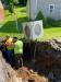 Matt Casey and Bruce Deleon perform drainage work in the town of Malone.