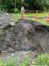 Seen here are some emergency repairs needed in the town of Marcy.