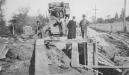 Concrete culvert under construction in El Dorado County, CA. (Photo courtesy Lincoln Highway Collection, Special Collections Library, U. of Michigan)
