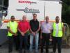 (L-R): Ronyak Paving Milling Foreman Sam Hussein, McLean Company’s Don McLean, Ronyak Paving President, Sean Petersen, McLean Company’s Jim Hattendorf and Ronyak Paving’s Operator, Matt Fix enjoy a relationship focused on service and solutions.
