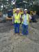 Arnold (L) and Ben Sandy at the project on Glen Canyon Drive in Fayetteville. 