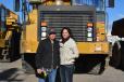 Cary Gandrup, president of Gradecon Construction in San Jose, Calif., and Tracy Thorson were shopping for an articulated dump truck. They were interested in this Cat 400E.
 