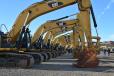Caterpillar excavators were among the hundreds of machines up for sale at the auction hosted by Cashman CAT.
 