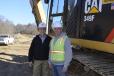 John Haverkamp (L), sales representative of H.O. Penn, and James Brennan, president of Brennan Construction.