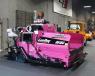 LeeBoy’s pink paver will soon be put to work paving roads and raising awareness. 