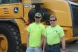This father and son travel to the annual Ritchie auction in Florida every year to look for equipment to update their fleet for their contracting business. AJ Barfield (L) and Alan Barfield Sr., owner of Barfield Grading Incorporated, Fort Mill, S.C.