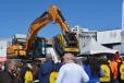 Outside exhibit space allowed for live demos, like the crushing demonstrations put on by MB America.
