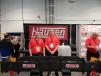 Jeff Haugen (L), sales manager, and Eric Halverson, salesperson of Haugen Attachments, Casselton, N.D., are at World of Concrete to introduce their newest product, the adjustable spreader bar.