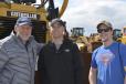 This Cat D6TXL was one of many late model and very clean Cat dozers at the sale. (L-R):  Joe Nagy, Nice Guy Heavy Equipment Rentals, Ontario Canada; Jim Stalvey, Red Hills Equipment, Thomasville, Ga.; and Keith Baker, also of Nice Guy Heavy Equipment Rent