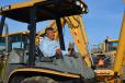 Moises Mendoza of the Aries Group, Tijuana, Mexico, puts a Cat 430D backhoe through its paces.
 