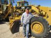Dale Wilkins, JD Sand Express in Ardmore, Okla., thinks this Cat 120K motorgrader needs to go home with him.  