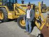 Donnie Fenoglio, Quality Transfer Services of Nacona, Texas, is impressed with this John Deere 710D loader/backhoe.  