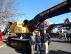 (L-R): Andy Hunter, territory manager, Steve Sadler PSSR and Mike Bianchini, sales representative of Triad machinery, Portland, Ore., brought a Tigercat H855C harvester to the event. The H855C is used for harvesting, at-the-stump processing and roadside p 