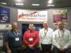 (L-R): Terry Macklin, Don Gregorius, both of American State Equipment Co., Tom Costello, Major Wire, and Jerry Joint American State Equipment Co., spend time at the American State Equipment booth.
 