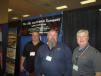 (L-R): Rodney Dustman, Illinois Department of Transportation, joins Jim Kniptash and Marty Waldorf, both of Van Keppel, at the G.W. Van Keppel Co. booth. 
 