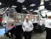 Doug Hauck, TBEI VP of distribution sales, reviews the Rugby aluminum titan prototype showcased at NTEA 2016. 
 
