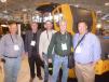 (L-R) at the Volvo display are Charlie Yoder, Larry Carroll, George Musser and Glen Powell, all of Schlouch Inc., Blandon, Pa., and Walt Joachim III of Penn Jersey Machinery, Lionville, Pa.
 