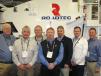 Roadtec announced the addition of Highway Equipment as an authorized distributor at the World of Asphalt show in Nashville. Representatives of both companies at the press event (L-R) included Chris Connolly, Roadtec; Brian McKinney, Dave Yohe, Ron Scott, Jr., Kevin Loomis and Tom Reynolds of Highway Equipment, Zelienople, Pa.; and Mike Kvach, Roadtec.
 