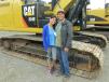 Paul Daniec and fiancé Pricilla Moya, Benchmark Utility Contractors Inc. of San Antonio, Texas, have just purchased this Cat 324E excavator. 
 