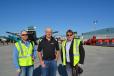 (L-R): Brek Zortman, aggregate specialist of Airing Equipment; Paul Campbell, Powerscreen of California & Hawaii president; and David Quail of Terex Mineral Processing Systems. 