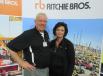 Ritchie Bros.’ Todd Meadows and Tina Jeffries discussed upcoming auctions with attendees. 