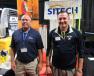 Terry Fulks (L) and Mason Adkins of Sitech Mid-South discussed the latest technologies available from Trimble. 