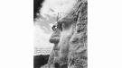 Two men work on the face of George Washington at Mount Rushmore, South Dakota, in 1932. (Library of Congress) 
 