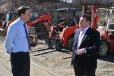 Congressman Ryan Costello (L) and Matt McDonald, president and CEO of Eagle Power & Equipment, discuss issues concerning the construction industry. 