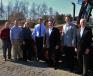 (L-R) are Dean Leonetti, sales manager of Eagle Power & Equipment; David Boe, branch manager of Eagle Power & Equipment; Bridget McDonald, vice president of Eagle Power & Equipment; Congressman Ryan Costello; Matt McDonald, president and CEO of Eagle Power & Equipment; Ben Yates, East region manager, AED; and Bob Henderson, executive vice president and COO of AED. 