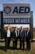 (L-R) are Rick Nelson, vice president and general manager of Modern Group; Congressman Michael Fitzpatrick; Paul Farrell, president and CEO of Modern Group; and Bob Henderson, executive vice president and COO of AED. 