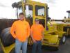Wilson Christensen (L) and Shannon Siegel, both of Christensen Construction Co., have a look at the Superior broom DT80K.