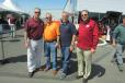 (L-R): Dave Spedding, sales representative of Norris Sales; John Vincent Giovinazzo, president, and Jay Messina, both of General Masonry & Restoration Inc., King of Prussia, Pa.; and Don Zajick, CFO of Norris Sales Co., take a moment for a photo during the open house. 