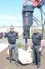 Dan Didario (L), manufacturer’s representative of Viking Representatives Inc., and Russell Walton, vice president of sales of Toku America Inc., stand in front of the Striker hydraulic breaker. 