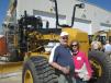 Frank and Stephanie Kotecki, American Materials, came to the open house to see all the Cat iron, including this Cat 12M grader.
 